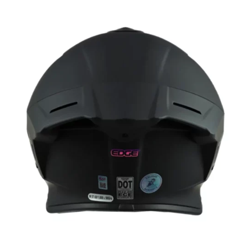 Casco Edge Shangai Solido Negro Rosado 1