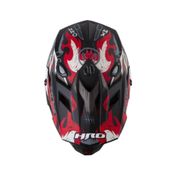 Casco Hro Mx-03 Fire Grunge Negro Rojo