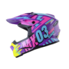 Casco Hro Mx-03 Scribble Morado Fucsia