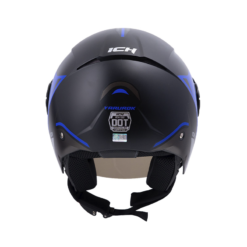Casco Ich 102 Yarurok Negro Azul Visor Smoke