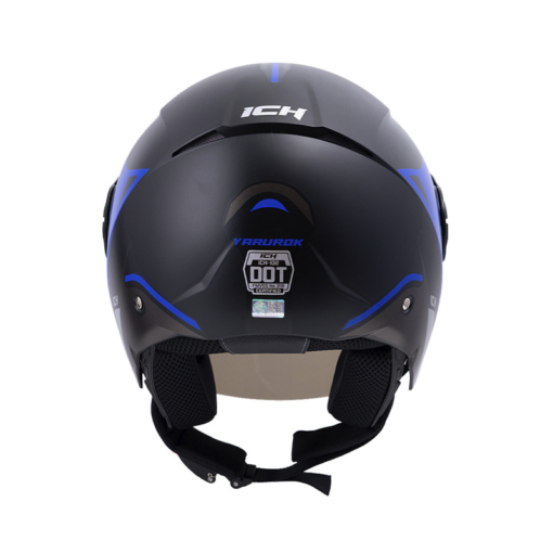 Casco Ich 102 Yarurok Negro Azul Visor Smoke