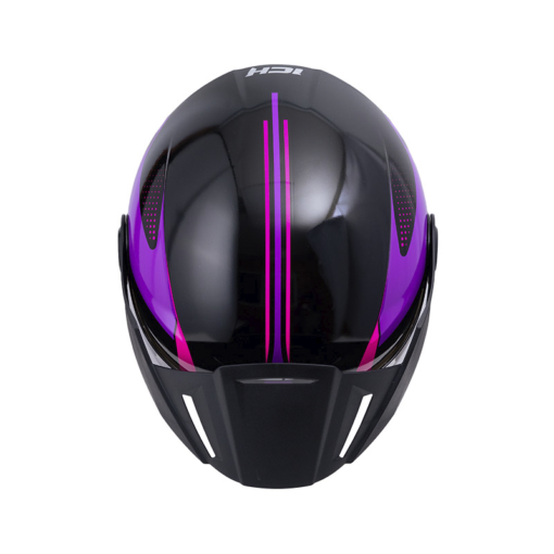 Casco Ich 102 Yarurok Negro Morado Visor Smoke