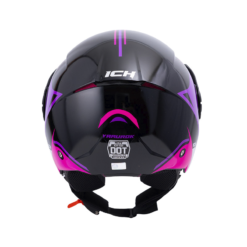Casco Ich 102 Yarurok Negro Morado Visor Smoke