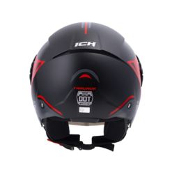 Casco Ich 102 Yarurok Negro Rojo Visor Smoke