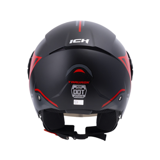Casco Ich 102 Yarurok Negro Rojo Visor Smoke