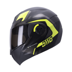 Casco Ich 3110 Tempor Negro Amarillo Visor Random