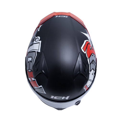 Casco Ich 503 Magic Negro Rojo Visor Smoke - Image 2