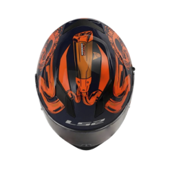 Casco Ls2 320 Turbo Azul Naranja