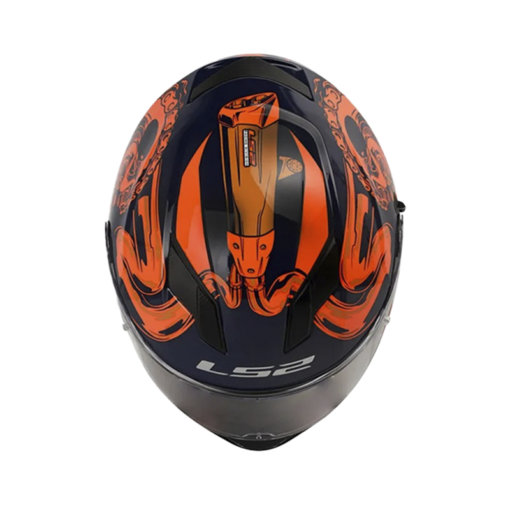 Casco Ls2 320 Turbo Azul Naranja