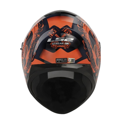 Casco Ls2 320 Turbo Azul Naranja