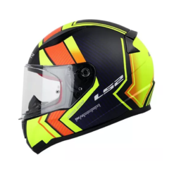 Casco Ls2 353 Extra Amarillo Negro Mate Azul