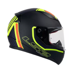 Casco Ls2 353 Extra Amarillo Negro Mate Azul