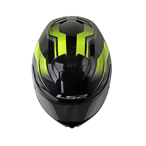 Casco Ls2 Ff808 Fury Negro Amarillo Visor Smoke Claro Iridium Silver