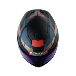 Casco Ls2 Ff808 Road Negro Azul Visor Smoke Claro Iridium Azul