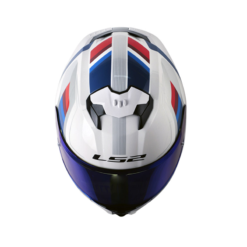 Casco Ls2 Ff808 Vintage Blanco Azul Visor Smoke Claro Iridium Azul