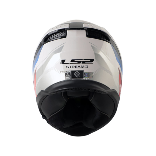 Casco Ls2 Ff808 Vintage Blanco Azul Visor Smoke Claro Iridium Azul