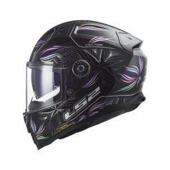Casco Ls2 Ff811 Tropical Negro Brillante Blanco