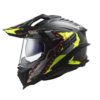Casco Ls2 Mx-701 Extend Negro Mate Amarillo