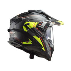Casco Ls2 Mx-701 Extend Negro Mate Amarillo