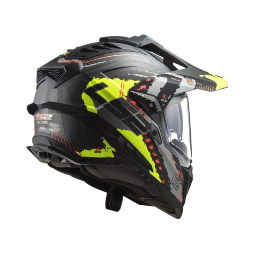 Casco Ls2 Mx-701 Extend Negro Mate Amarillo
