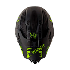 Casco Ls2 Mx-702 Crazy Negro Amarillo Visor Iridium Silver