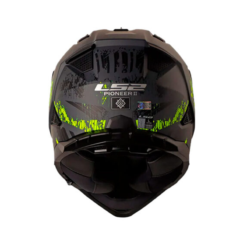 Casco Ls2 Mx-702 Crazy Negro Amarillo Visor Iridium Silver