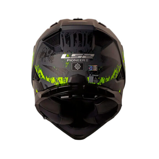Casco Ls2 Mx-702 Crazy Negro Amarillo Visor Iridium Silver