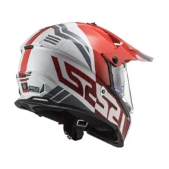 Casco Ls2 Mx436 Pioneer Evolve Blanco Rojo