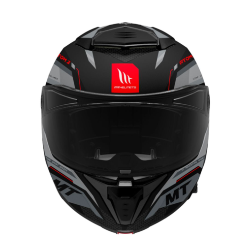 Casco Mt Atom 2 Bast Negro Mate Rojo