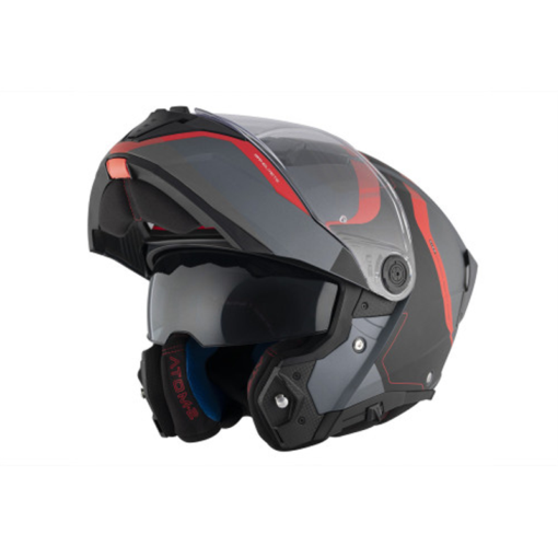Casco Mt Atom 2Sv Emalla B15 Gris Rojo