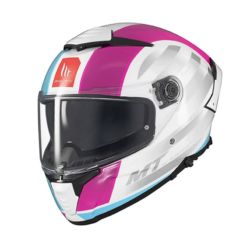 Casco Mt Thunder 4 Treads Gris Azul Rosado