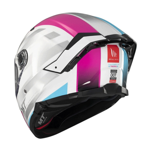 Casco Mt Thunder 4 Treads Gris Azul Rosado