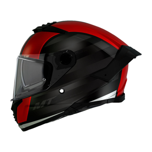 Casco Mt Thunder 4 Treads Negro Mate Rojo