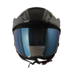 Casco Shaft 212 Drak Azul Oscuro Amarillo Visor Smoke Claro Iidium Azul