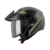 Casco Shaft 212 Drak Gris Amarillo N Visor Smoke Claro Iridium Silver