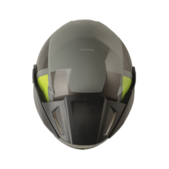 Casco Shaft 212 Drak Gris Amarillo N Visor Smoke Claro Iridium Silver