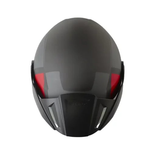 Casco Shaft 212 Drak Gris Oscuro Rojo Visor Smoke Claro Iridium Rojo