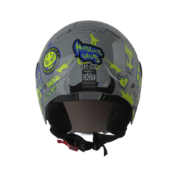 Casco Shaft 212 Mischievou Gris Amarillo Visor Smoke Claro Iridium Azul