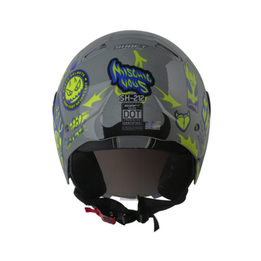 Casco Shaft 212 Mischievou Gris Amarillo Visor Smoke Claro Iridium Azul