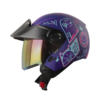 Casco Shaft 212 Mischievou Morado Fucsia Visor Smoke Claro Iridium Morado