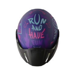 Casco Shaft 212 Mischievou Morado Fucsia Visor Smoke Claro Iridium Morado