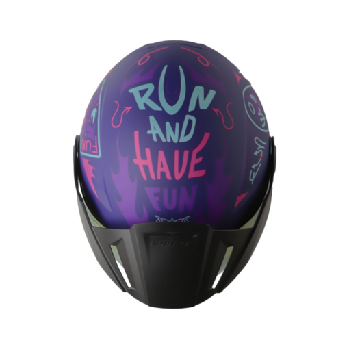 Casco Shaft 212 Mischievou Morado Fucsia Visor Smoke Claro Iridium Morado