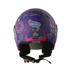 Casco Shaft 212 Mischievou Morado Fucsia Visor Smoke Claro Iridium Morado