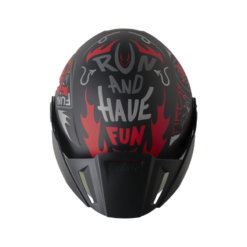 Casco Shaft 212 Mischievou Negro Rojo Visor Smoke Claro Iridium Rojo
