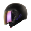 Casco Shaft 212 Solid Negro Morado Visor Smoke Claro Iridium Morado