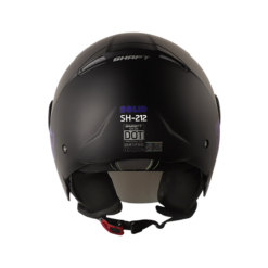 Casco Shaft 212 Solid Negro Morado Visor Smoke Claro Iridium Morado