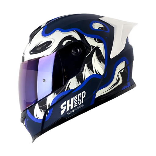 Casco Shaft 502Sp Dyskull Azul Oscuro Blanco