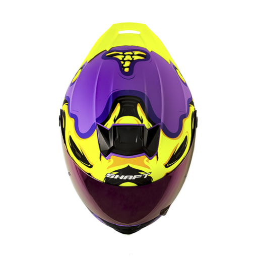 Casco Shaft 502Sp Dyskull Morado Oscuro Amarillo