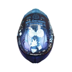 Casco Shaft 526sp Evo Rickvival Camaleon Azul Visor Iridium Azul
