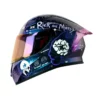 Casco Shaft 526sp Evo Rickvival Camaleon Morado Visor Iridium Morado